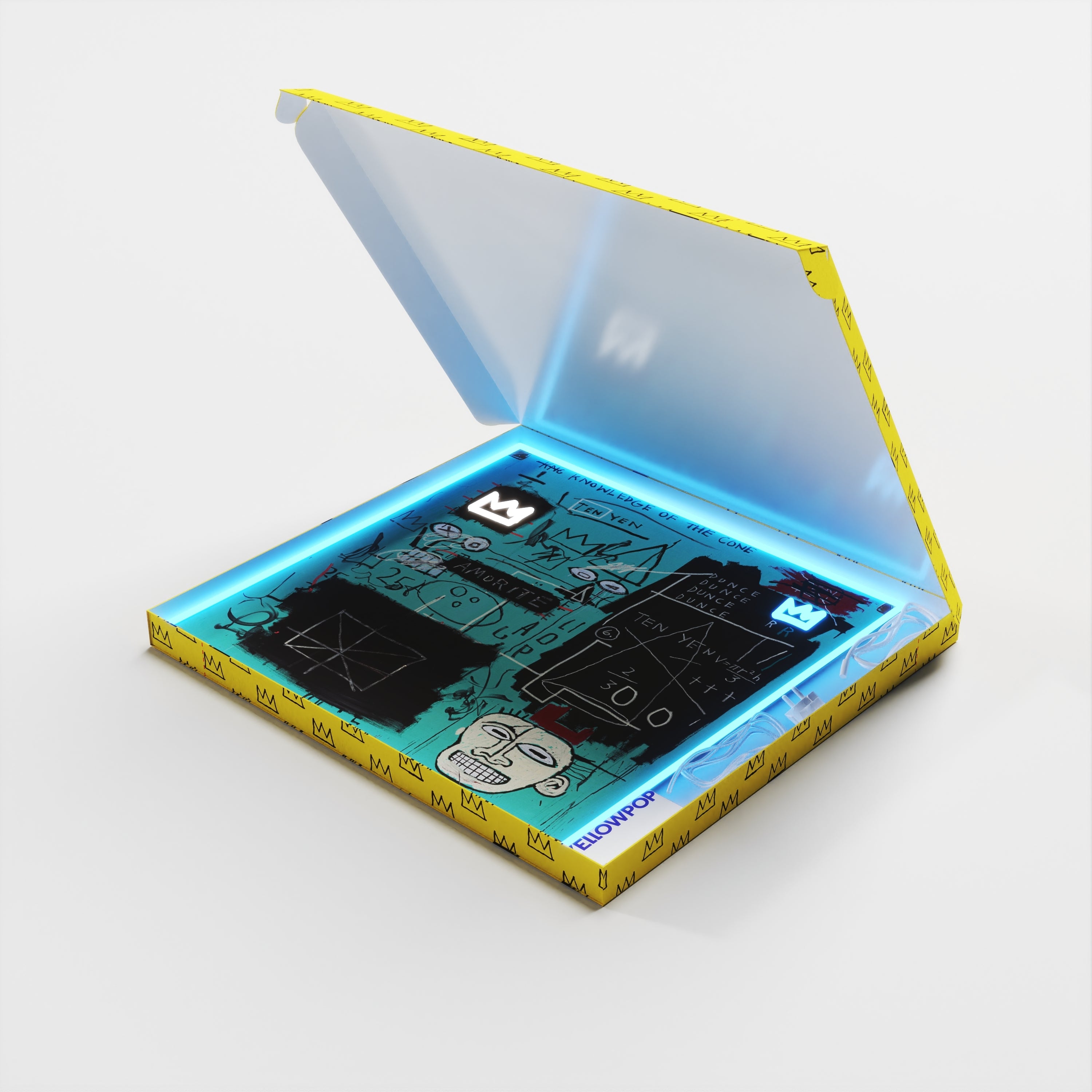 Equals Pi YP x Jean Michel Basquiat, signe en néon LED